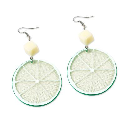 China CLASSIC Harajuku Japanese and Korean Orange Lemon Fruit Dangle Earrings for sale