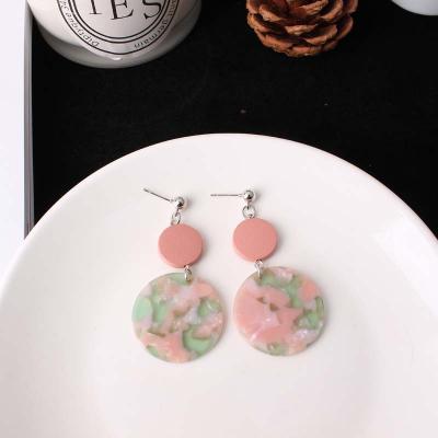 China Chinese high quality simple wooden acetate acetic acid classic earrings fashionable earrings for sale