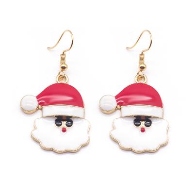 China Wholesale Border Girls Santa Claus Earrings Cute Christmas Women Fashion Jewelry Earrings for sale