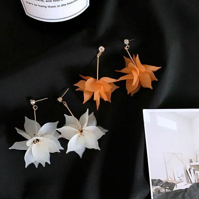 China South Korea New Petal Summer Long Tasseled Drop Earrings Tassel Earrings TRENDY Leaf Earrings For Women for sale