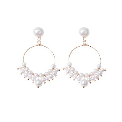 China 2021Instagram Handmade Cute Earrings With Tassel And Pearl Earrings FOR WOMEN for sale