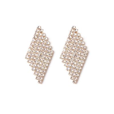 China Geometric Diamond Stud CLASSIC Snap Geometry Full Diamond FOR WOMEN for sale