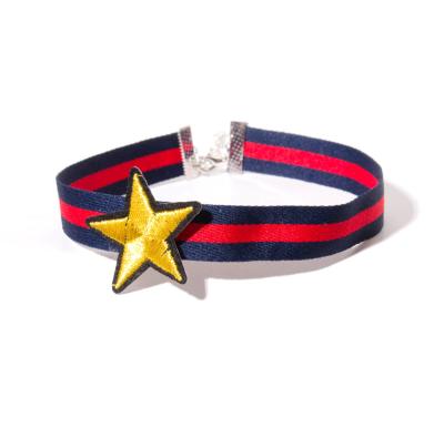 China Korean CLASSIC fashion fabric embroidery star neckerchief necklace for fashion girls for sale