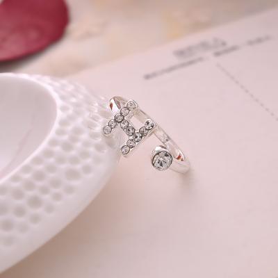 China Yiwu Manufacturers Direct Selling Personality Trend H Letter Ring CLASSIC Ring Index Finger Ring FOR WOMEN for sale