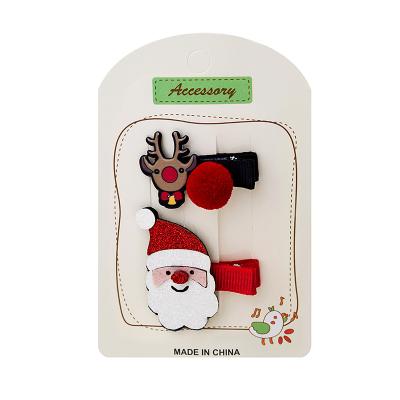 China For MENGDODOU Christmas New Arrival Hair Accessories BB Clip Christmas Cartoon Children 2021 Clip For Christmas for sale