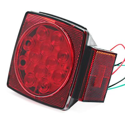 China Hot Sale 100% Waterproof High Brightness Waterproof 12v Led Square Trailer Tail Lights for sale