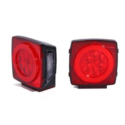 China Factory Outlets Wholesale Square LED Combination Tail Light 12V Waterproof Tail Light Kit for sale