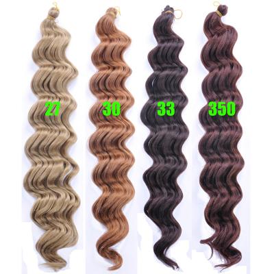 China Free Sample Yaki Afro Straight Crochet Braids Soft Dread Locks Crochet Braids Hair 90g Synthetic Curly Deep Wave Hair For Women for sale