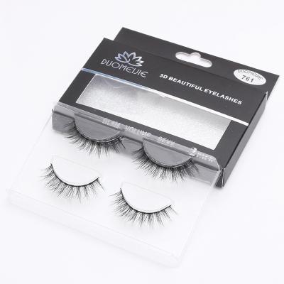 China 2018 Long natural faux mink fur eyelashes 3d wholesale mink lashes volume with private label for sale