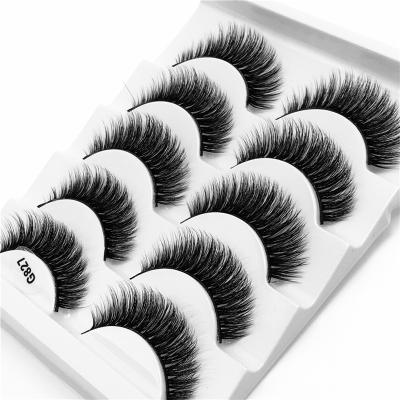 China 2018 Natural Glamorous Long Eye Lashes Custom Pack 3d Mink Lashes Private Label With 5 Pairs for sale