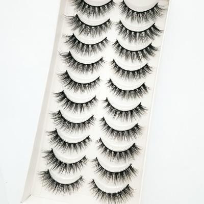 China China Hot Selling Thick Lash Synthetic False Mink Eyelashes 10 Pairs False Silk Eye Lashes for sale