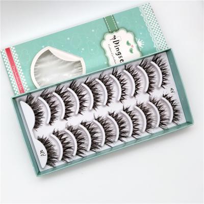 China New And Hot Beautiful Long Soft Free Synthetic Effect 3d Mink Crimp Eye Lashes 10 Pairs A20 for sale