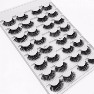 China Long Natural Private Label Custom Fake Lashes Book With 16 Pairs Lashes Siberian Mink Eyelash Extensions for sale