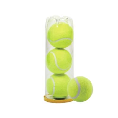 China OEM Logo Printing Acrylic Felt and Paddle Wooden Tennis Ball Yellow Padel Balls for Player 63.5*67.7mm for sale