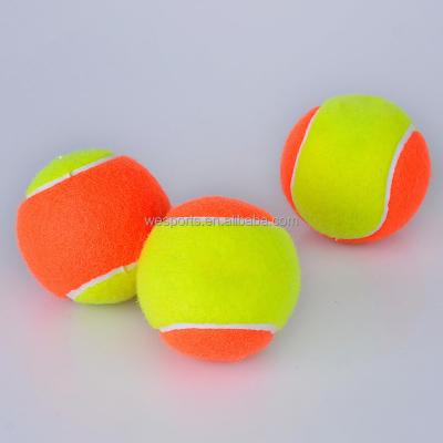 China Acrylic Felt + Natural Rubber Top Sale Customized OEM Logo Acrylic Felt Tennis Ball For Starter Stage 2 for sale