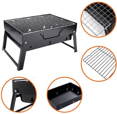 China Outdoor Portable Stainless Steel Carbon BBQ Stove For Picnic Outdoor Party Cooking Patio Camping Travel Mini Foldable BBQ Grill for sale