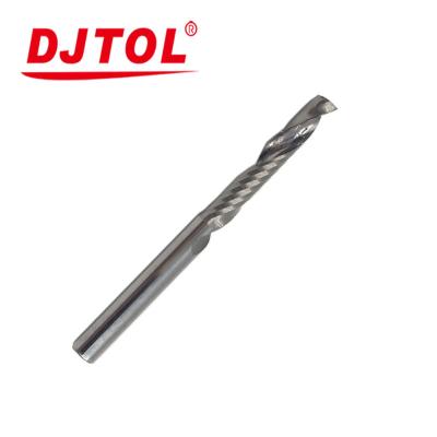 China Carbide DJTOL One Flute Spiral Bit For Solid Wood for sale