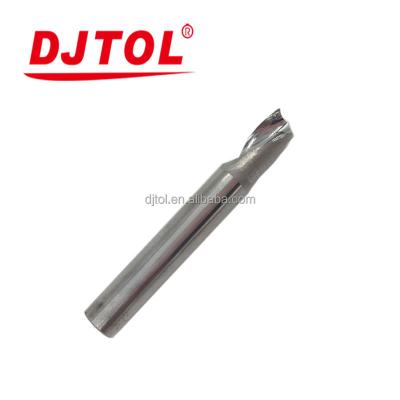 China Solid Carbide DJTOL Carbide Single Flute Spiral Bit for sale