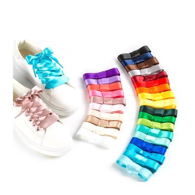 China Wholesale Flat Satin Ribbon Laces Polyester Rainbow Blue Red Blue Green Colors for sale