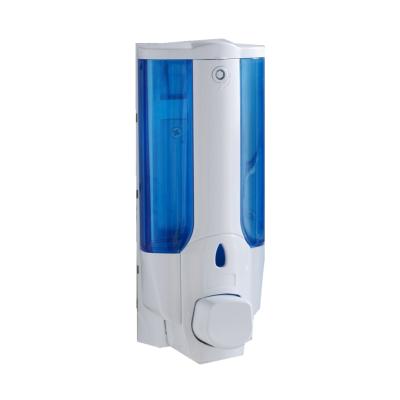 China Plastic Soap Dispenser Double Foam Soap Dispenser Wall Mount Bathroom Accessories ABS Shampoo Soap Dispenser for sale