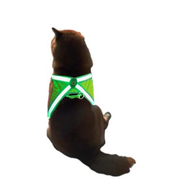 China New X-type C-type Lights Pet Chest Strap Charging TPU Fiber Optic 400mA Large Battery LED Luminescence Dog Chest Strap for sale