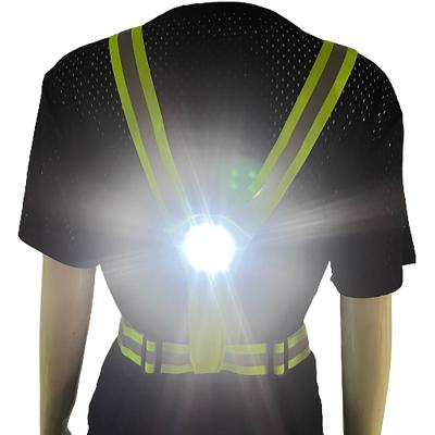 China New Outdoor Water Proof Engineering Work Safety Vest Reflective Warning Type C Charging LED Flash Lighting Clothing for sale