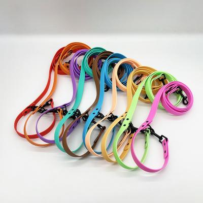 China New Quick Release Plastic Nylon Strap with 10 Different Colors, Double Touch Silicone Button Dog Traction Rope for sale