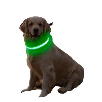 China New Type C Lights Charging Pet Wholesale Supplier IPX7 Waterproof USB LED Glow Flash Charging Dog Collar for sale