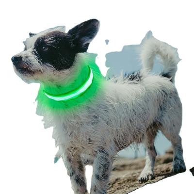 China Lights Customized Flash Dog Charging Type C Night Safety USB Collar IPX7 Waterproof LED Dog Collar Strap for sale