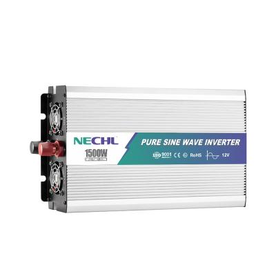 China New Energy Off Grid 12v 220v 1500w pure Sine Wave Inverter Power Inverter 364*180*78mm for sale