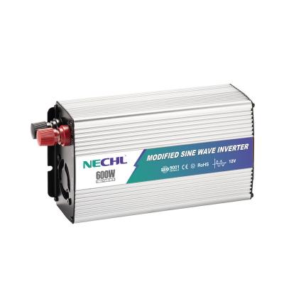 China Off Grid 12v DC to AC Car Power Inverter 600w Modified Sine Wave Inverter 220*106*63 for sale