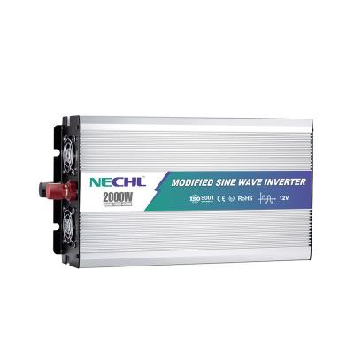 China 2000W automotive inverter DC 12V24v/48v to AC 220V Output Efficiency 90% Modified Sine Wave Inverter 356*180*78mm for sale