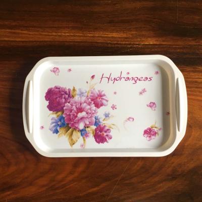 China 2020 China Factory Sale Hot Fashionable Low Price Large Rectangular Melamine Plastic Serving Tray for sale