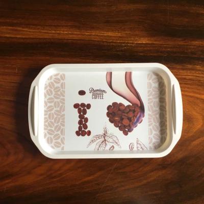 China 2019 Latest Design Fashionable Eco Friendly Durable Use Melamine Coffee Tray for sale