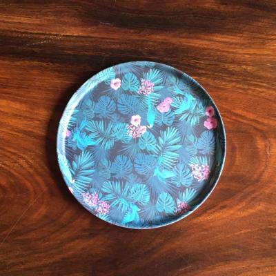 China Hot Selling New Fashion Style Good Quality Melamine Round Bar Tray for sale