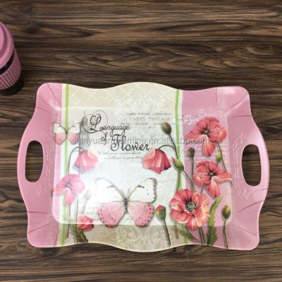 China 2019 Tableware Factory Price Good Quality Melamine Serving Tray Set for sale