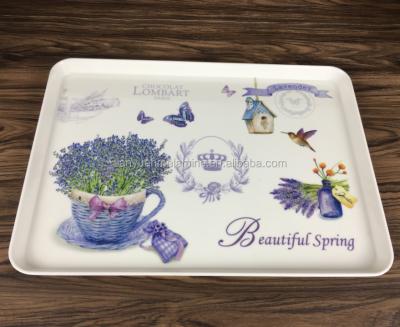 China 2019 hot sale new design melamine food tray for sale