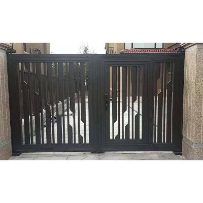 China Easily Assembled Customized Aluminum Sliding Gate Driveway Gate Decorative Yard Entry Barrier Gate for sale