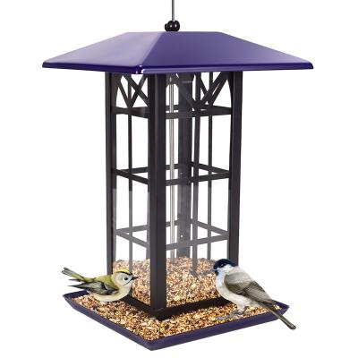 China Metal Wholesale Customized Outdoor Metal Bird Feeders Personalized Garden Stainless Steel Simple Bird Feeders for sale