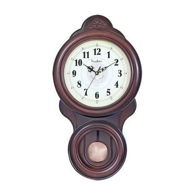 China SWING Direct Selling Customizable Concise Wooden Pendulum Clock for Wall Decoration for sale