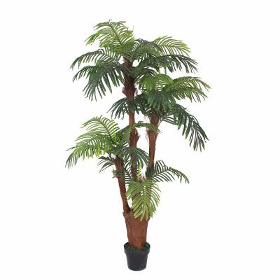 China Environmental Friendly/Easy to Assemble New Sale Wholesale Large Plastic Artificial Palm, Easy to Assemble Artificial Fan Palm, Decoration Green Artificial Palm Tree for sale