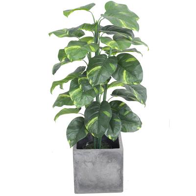 China Environmentally Friendly Artificial Green Trao Home and Garden Ornament Plants Golden Colorful Faux Plants for Indoor Decor for sale