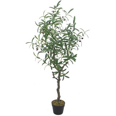 China High Quality Artificial Fake Olive Tree Plant Environmental Friendly Hot Selling Silk Leaf With Olive Branch Plastic Olive Plant for sale