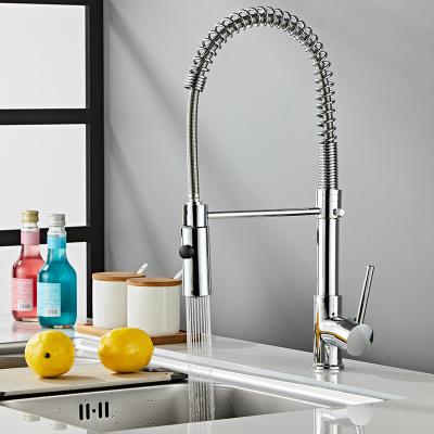 China Wholesale New Design Kitchen Faucets Thermostatic Single Lever Sink Faucets 2 Mode Sprayer Pull Out Kitchen Faucets for sale