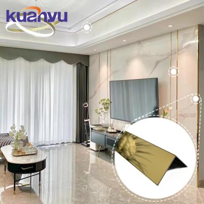 China Modern Foshan kuanyu stainless steel tile trim for wall decoration tile profiles for sale