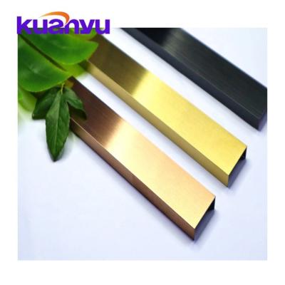 China kuanyu modern factory custom stainless steel U profile stainless steel tile trim for wall decoration for sale