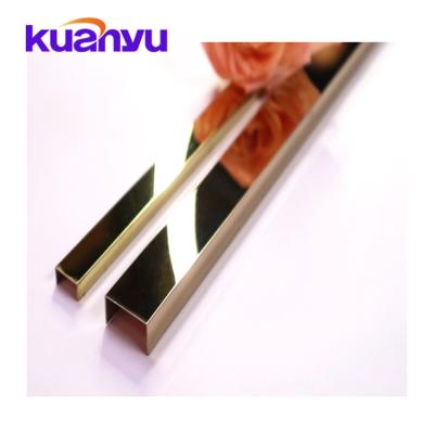 China Modern Trimbrass U Channel Stainless Steel Tile Trim Stainless Steel Wall Borders for sale