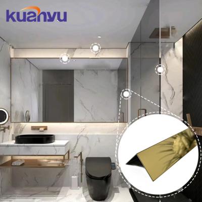 China Modern kuanyu L shape corner trim stainless steel corner trim for corner for sale