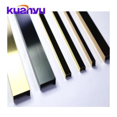 China Modern Decorative 201&304 Stainless Steel Metal Bands Trim U Clip for sale