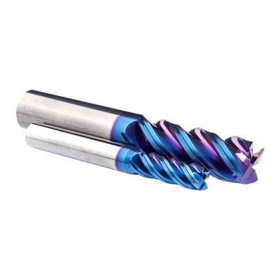 China Solid Carbide Cutting Tool Supplier 4 Flute HRC65 Carbide End Mill Fresa CNC Milling Cutter for sale